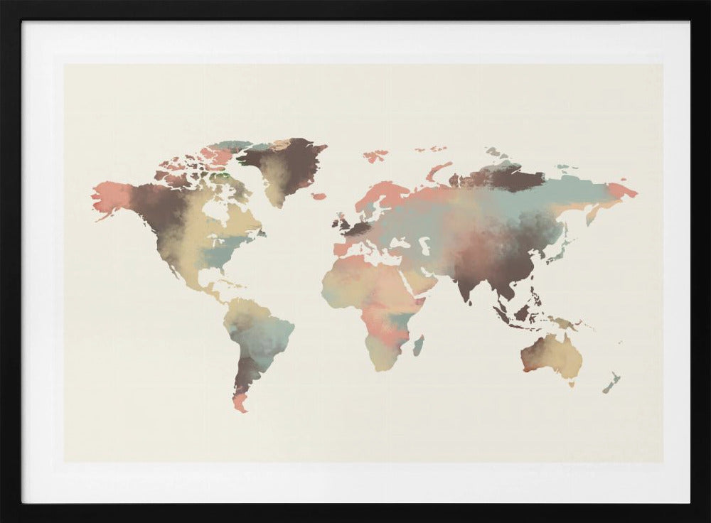 Aquarell Weltkarte | Poster