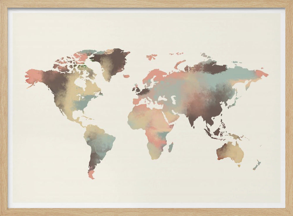 Aquarell Weltkarte | Poster