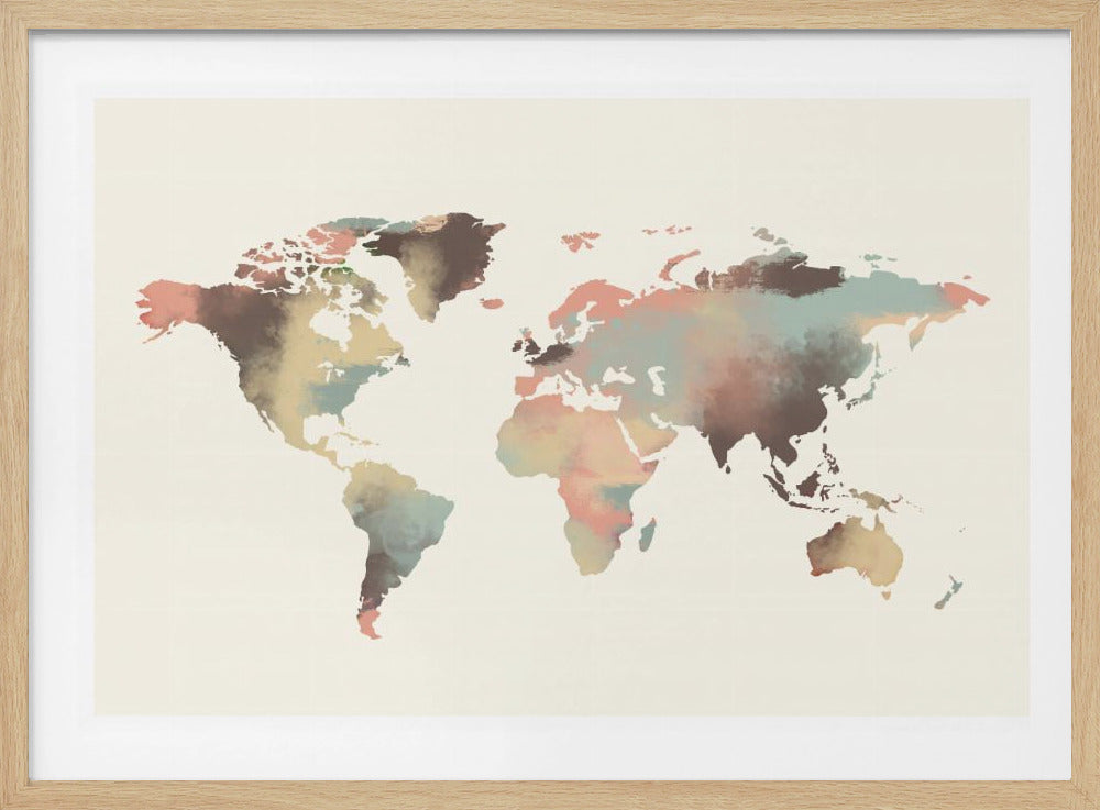 Aquarell Weltkarte | Poster