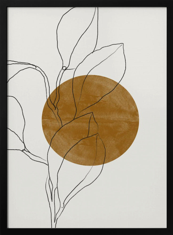 Earthy Line Leaves | Poster