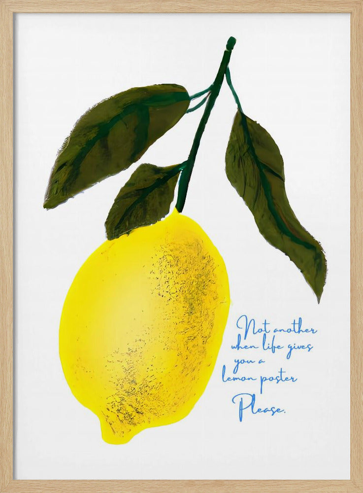 Nicht noch eine Zitrone | Poster