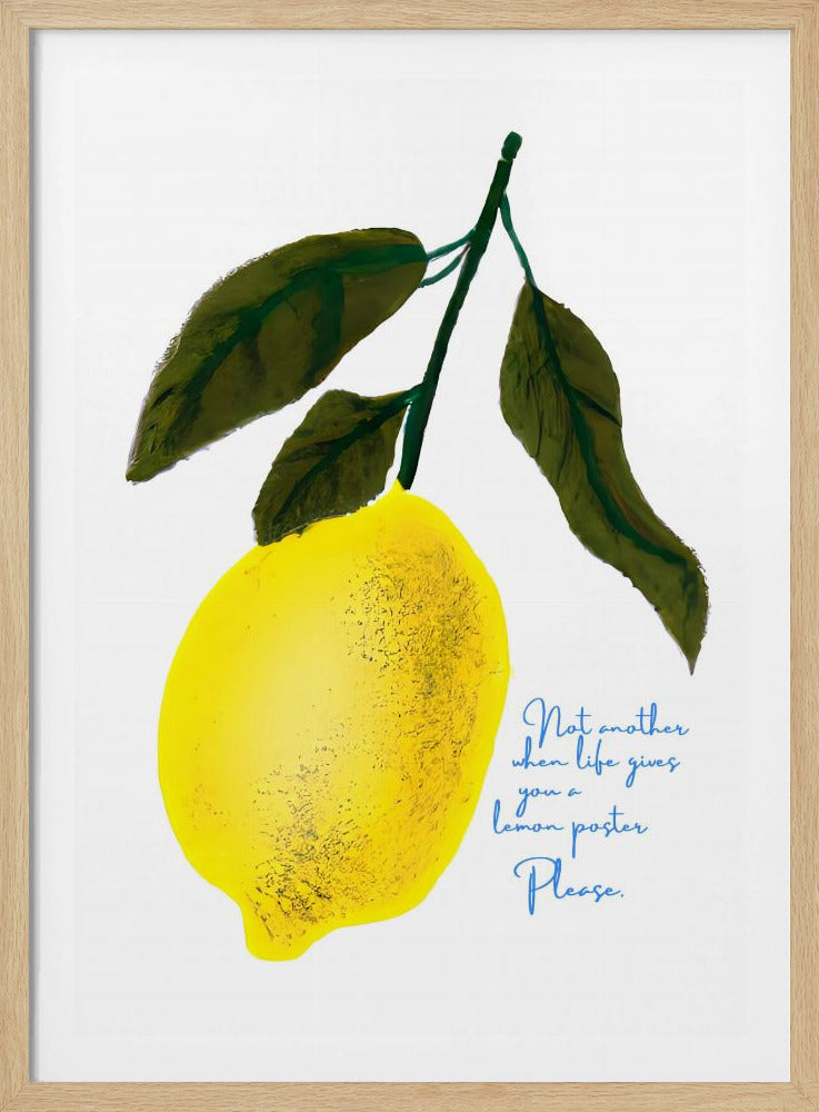 Nicht noch eine Zitrone | Poster