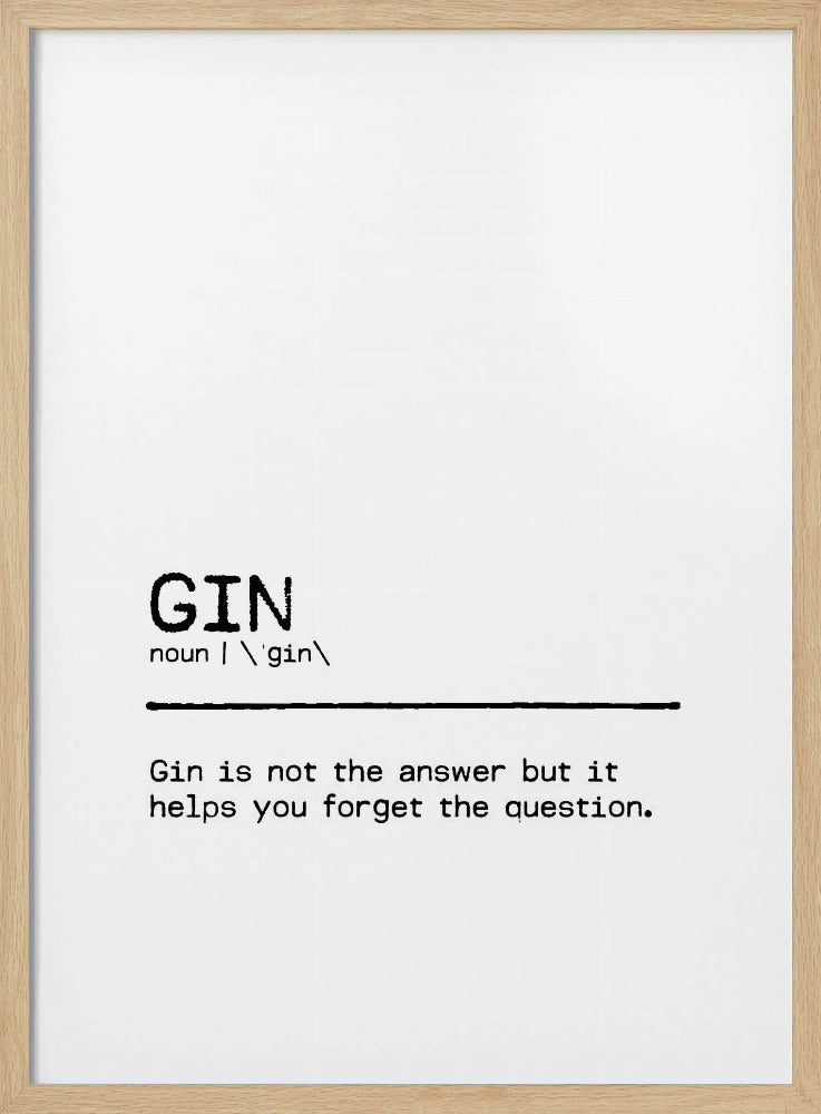 Zitat Gin Frage | Poster
