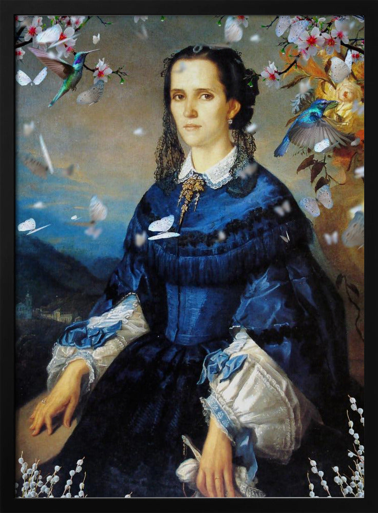 Lady Blue Kolibri blüht | Poster