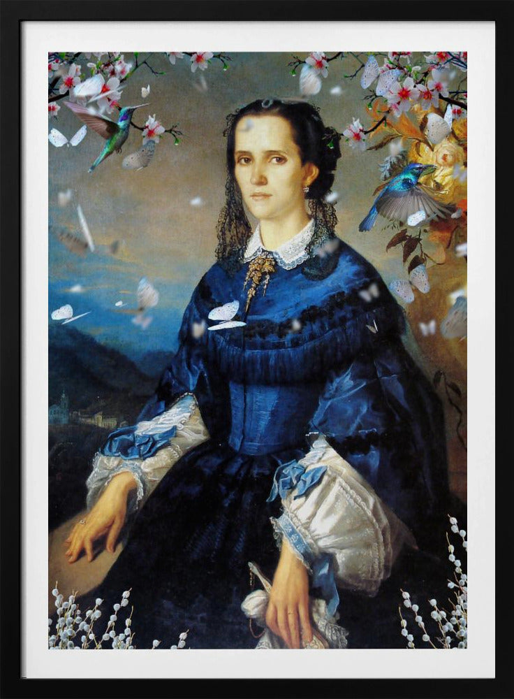 Lady Blue Kolibri blüht | Poster