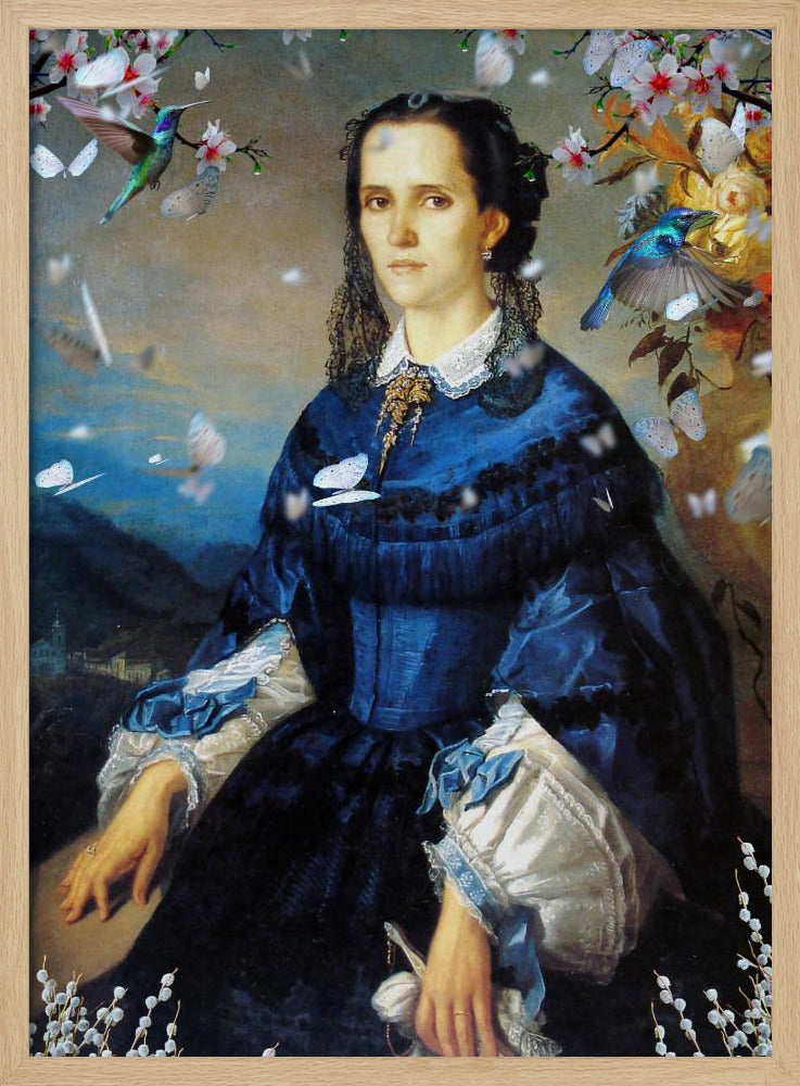 Lady Blue Kolibri blüht | Poster