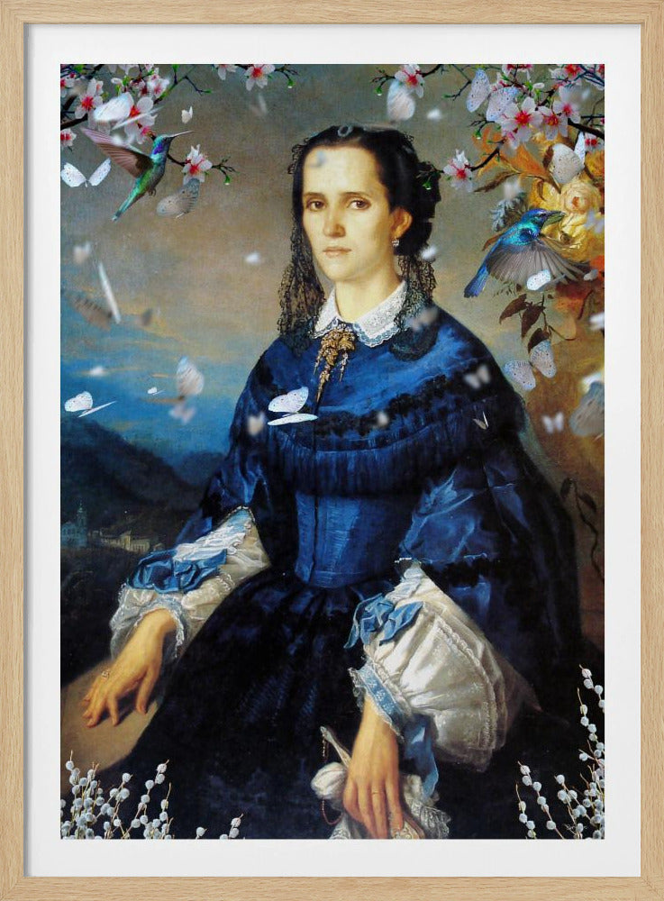 Lady Blue Kolibri blüht | Poster