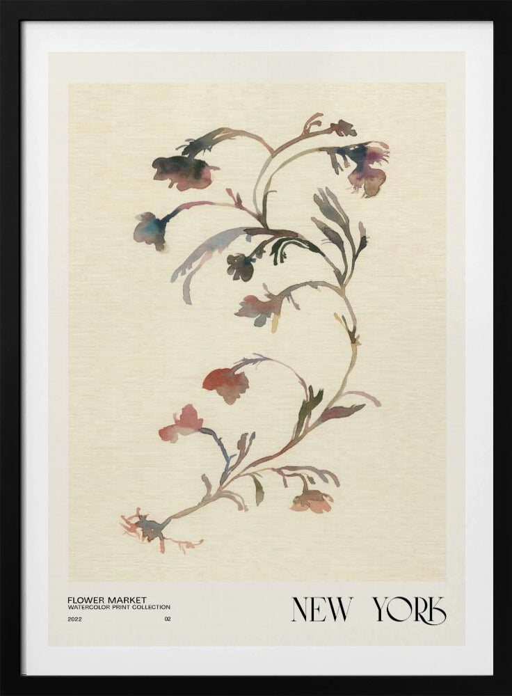 Aquarelldruck-Sammlung. Blumenmarkt – New York | Poster