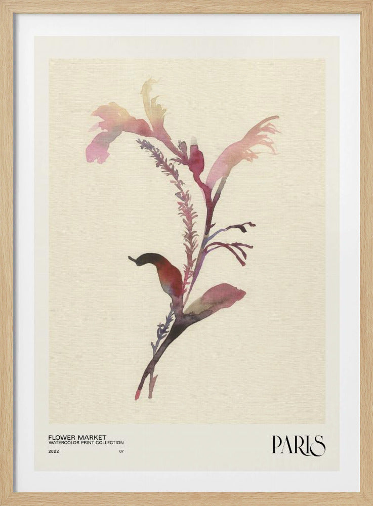 Aquarelldruck-Sammlung. Blumenmarkt – Paris | Poster