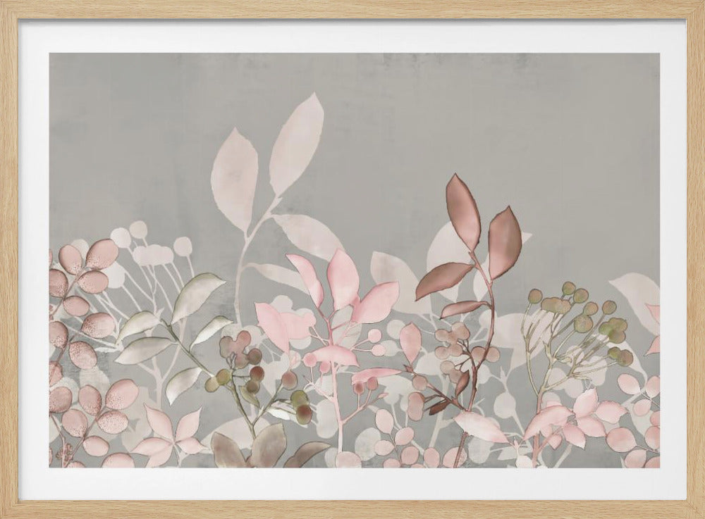Aquarell Pastell Garten Rosa | Poster