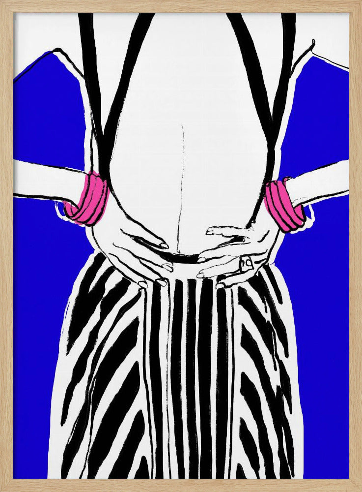 Kräftige Streifen, blauer Hintergrund | Poster