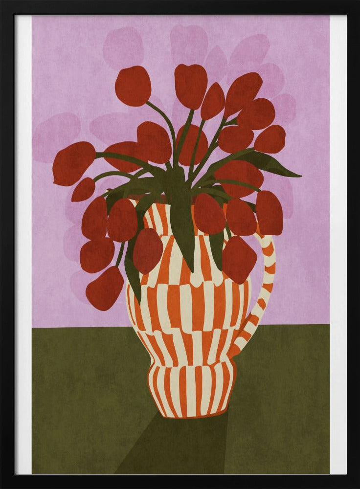 Kräftige Tulpen in der Vase | Poster
