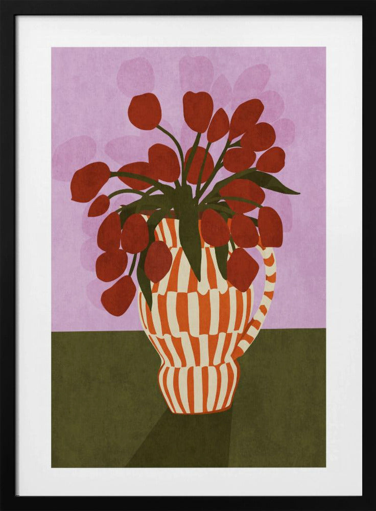 Kräftige Tulpen in der Vase | Poster