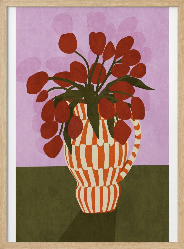 Kräftige Tulpen in der Vase | Poster