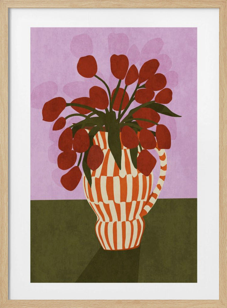 Kräftige Tulpen in der Vase | Poster
