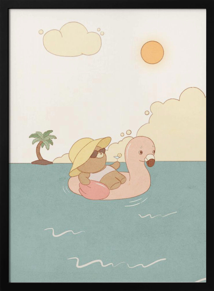 Bär am Sommerstrand | Poster