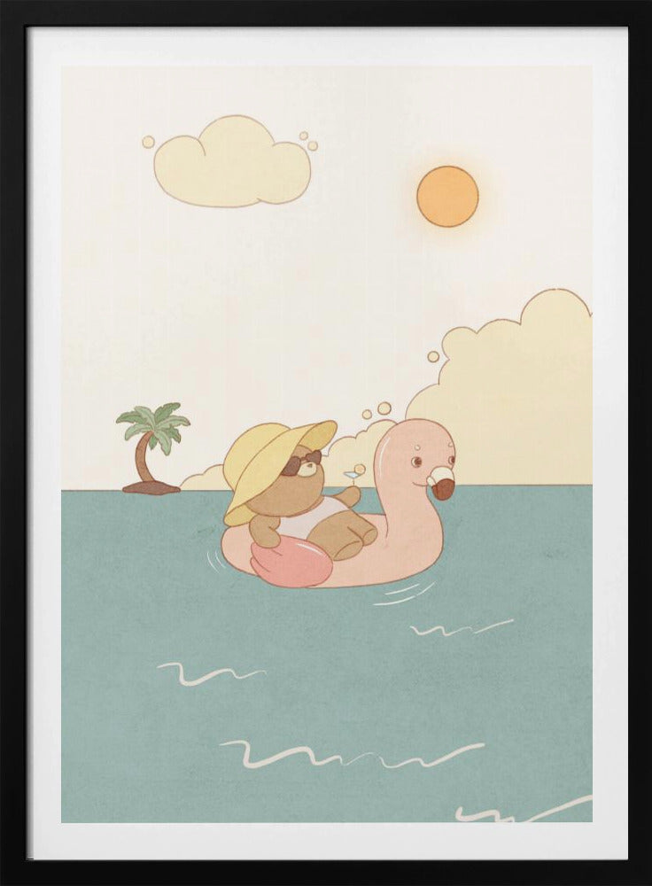 Bär am Sommerstrand | Poster