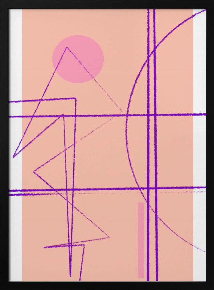 Rosa geometrischer Tanz | Poster