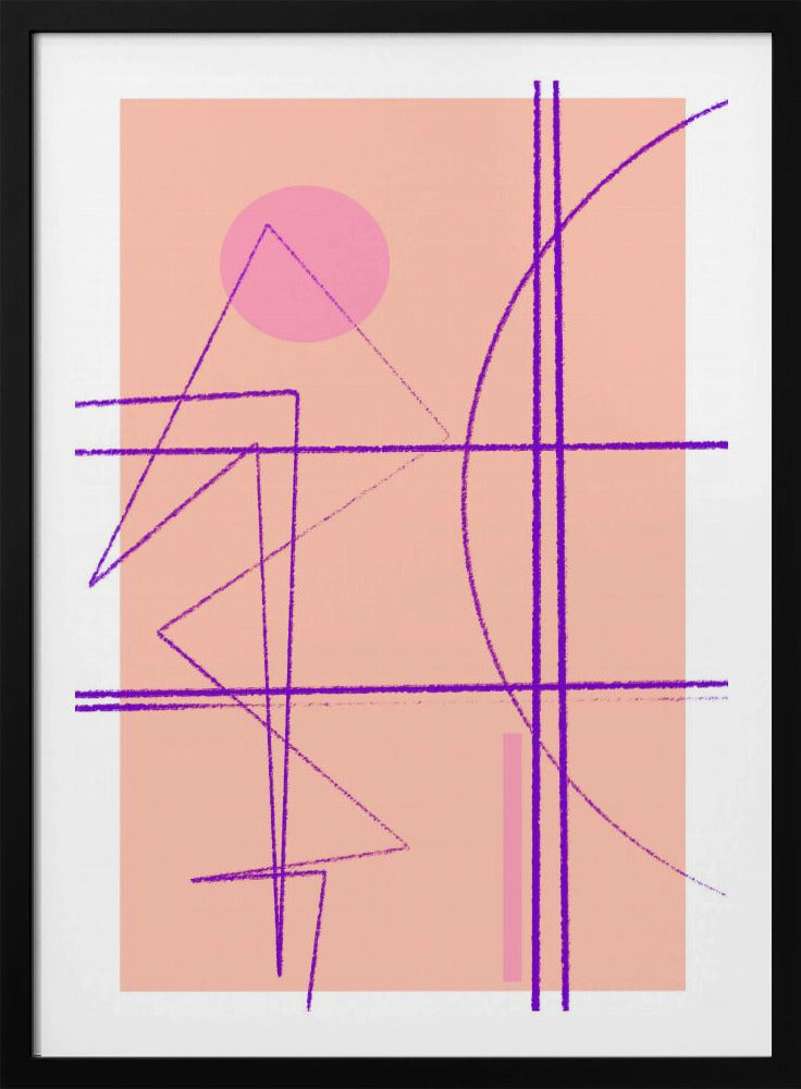 Rosa geometrischer Tanz | Poster