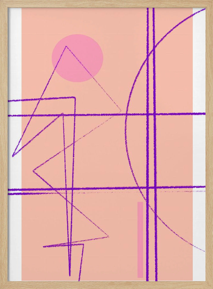 Rosa geometrischer Tanz | Poster