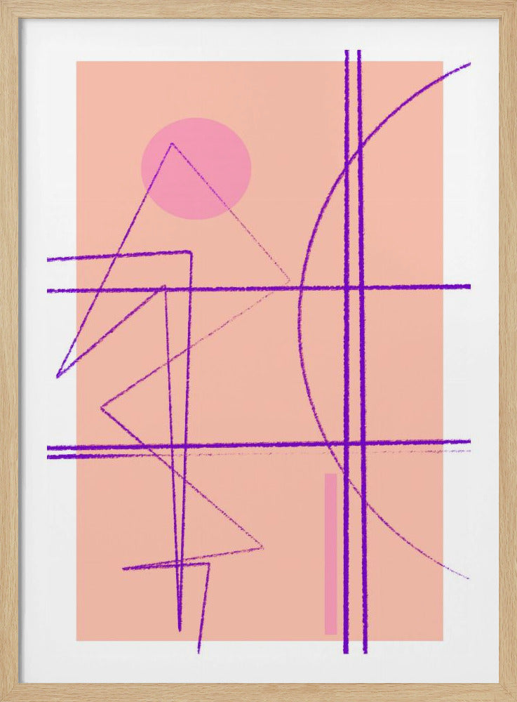 Rosa geometrischer Tanz | Poster
