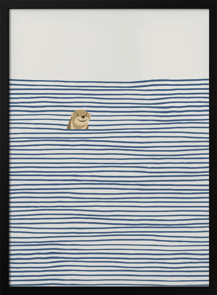 Otter in den Wellen | Poster