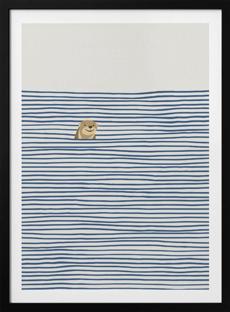 Otter in den Wellen | Poster