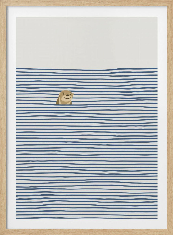 Otter in den Wellen | Poster