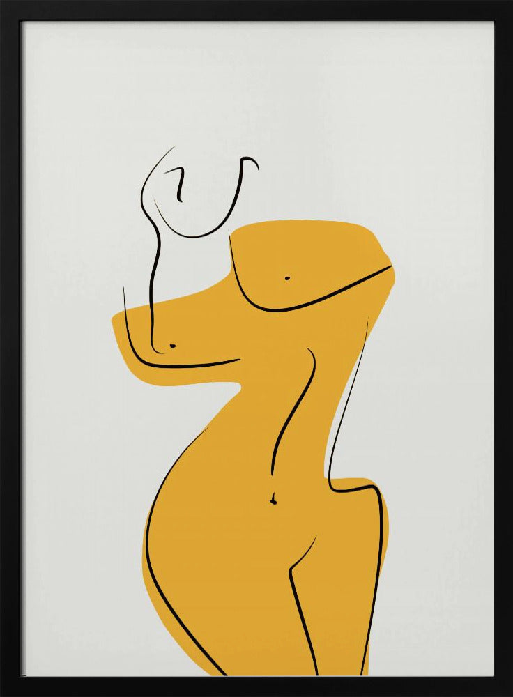 Elegant Female Nude Silhouette | Poster