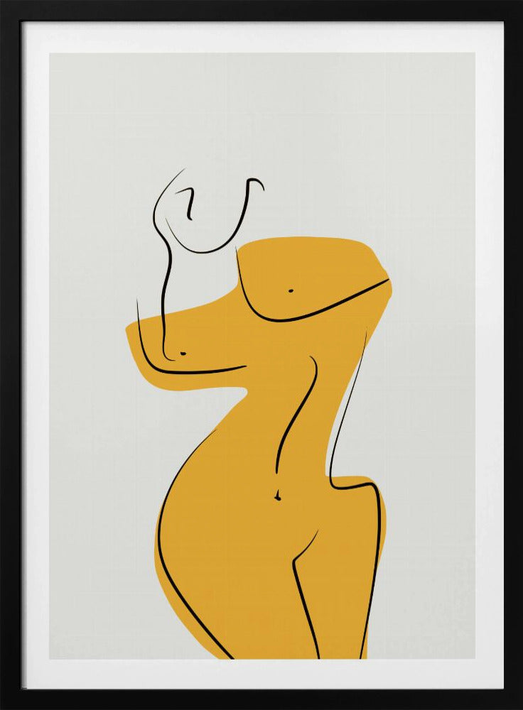 Elegant Female Nude Silhouette | Poster