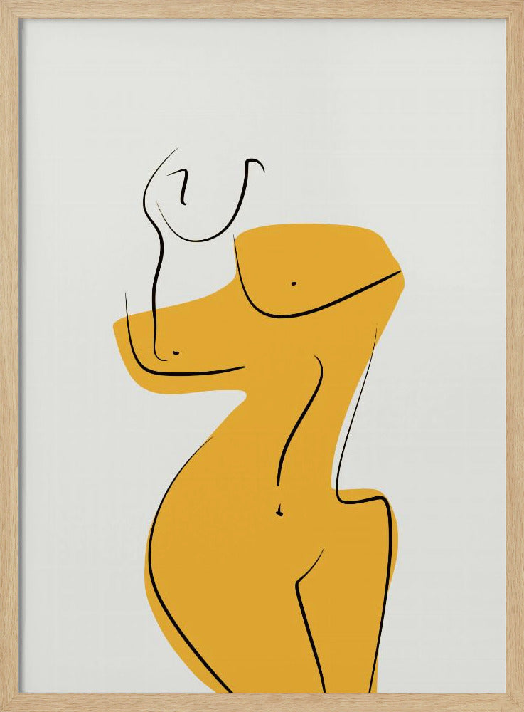 Elegant Female Nude Silhouette | Poster