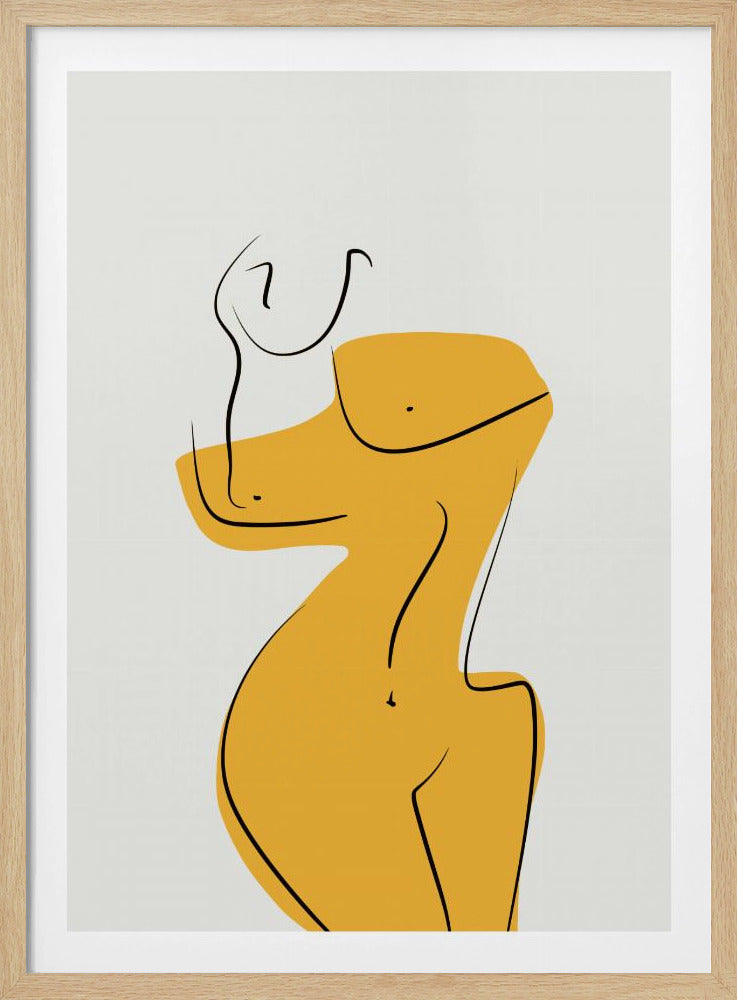 Elegant Female Nude Silhouette | Poster