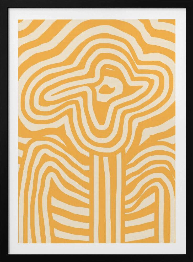 Gelb gestreifte Blume | Poster