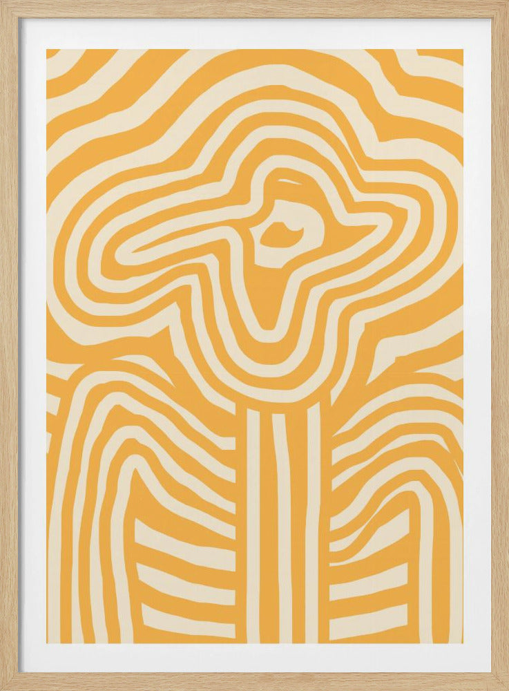 Gelb gestreifte Blume | Poster