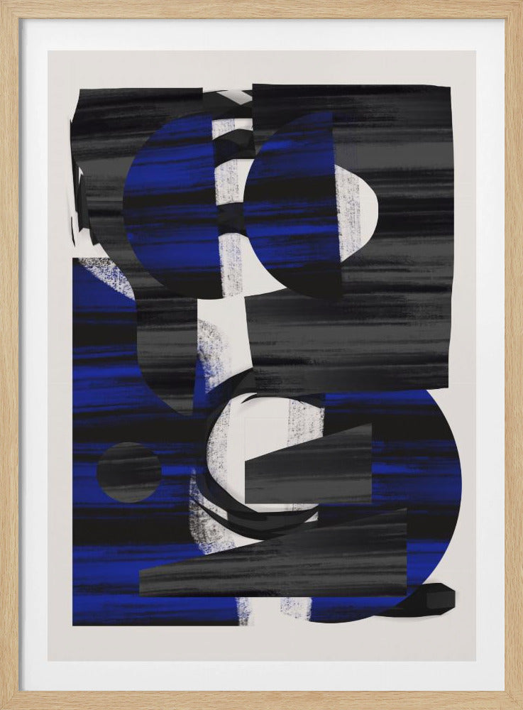 Abstrakte Streifen-Minimalcollage 28 | Poster