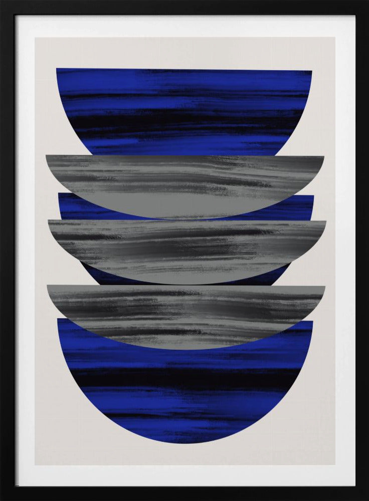 Skandinavisch in Blau und Schwarz | Poster