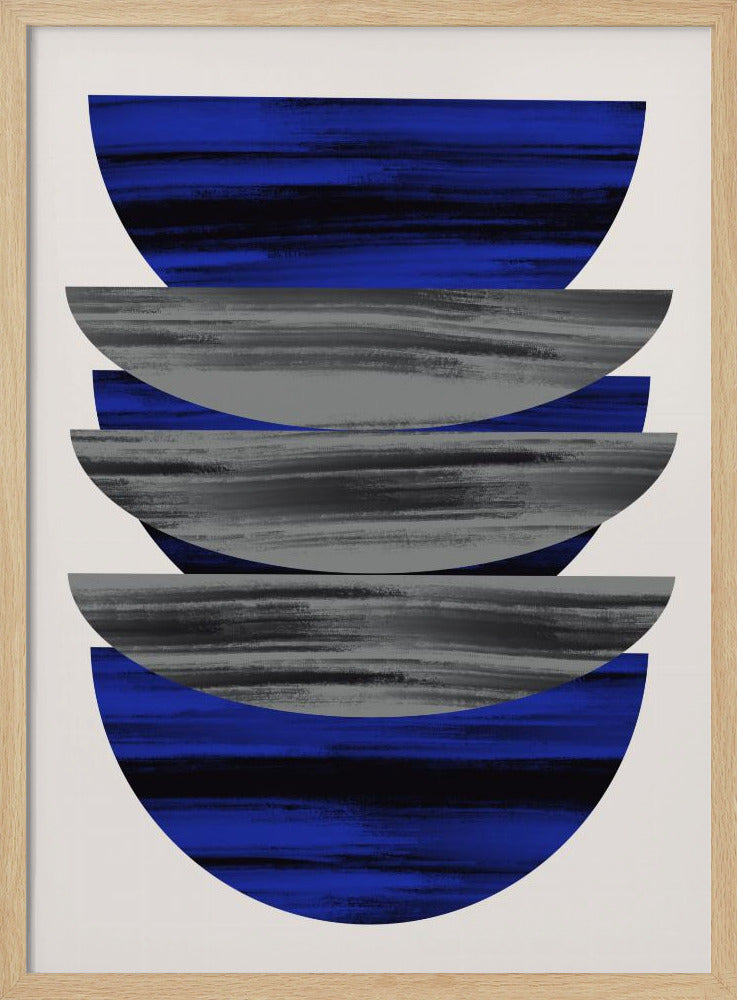 Skandinavisch in Blau und Schwarz | Poster