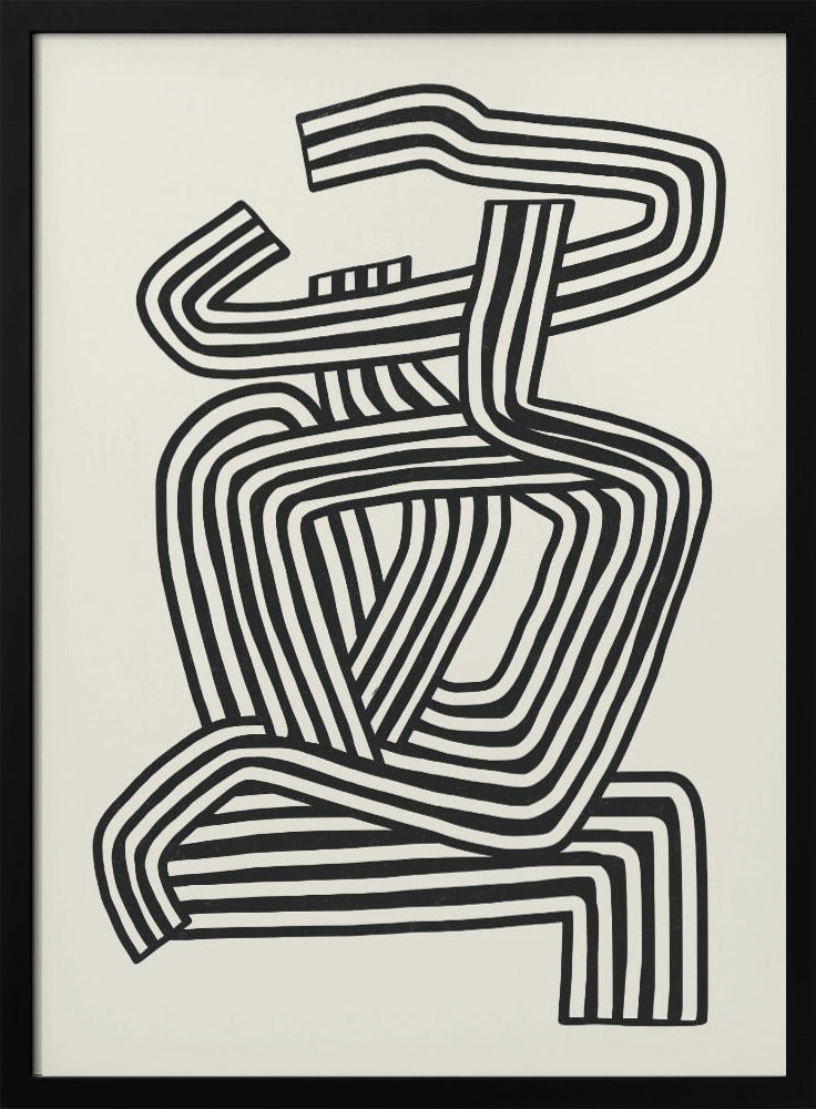 Gestreiftes Frauenporträt | Poster