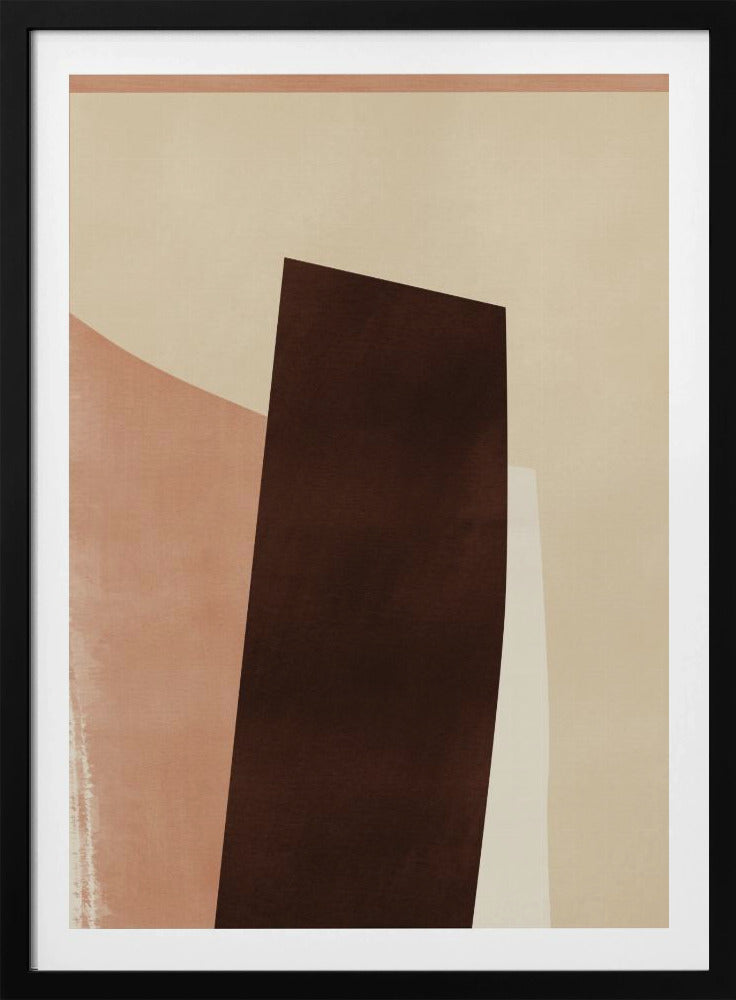 Geometrische Formen in Erdtönen | Poster