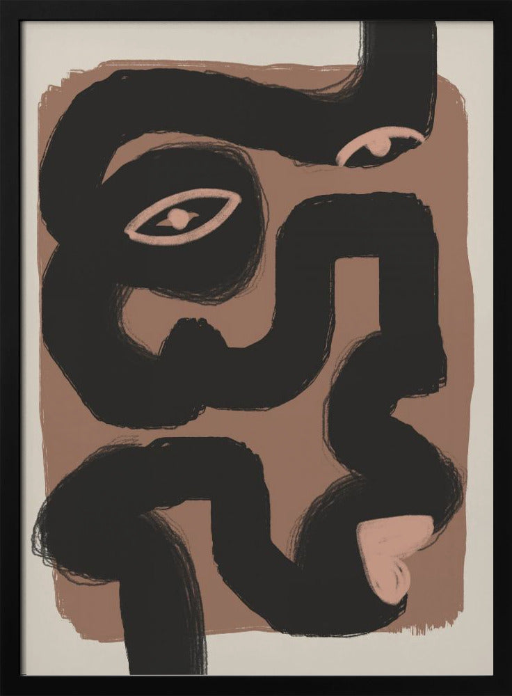 Abstraktes schwarzes Porträt | Poster