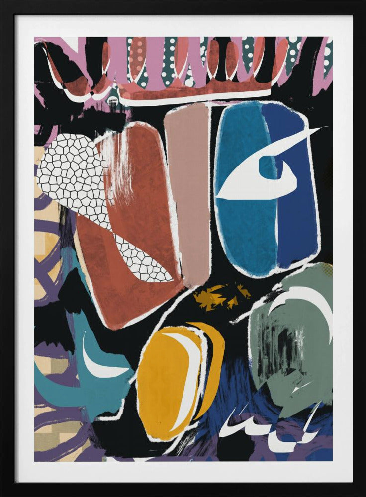 Verspieltes Kieselstein-Abstrakt | Poster