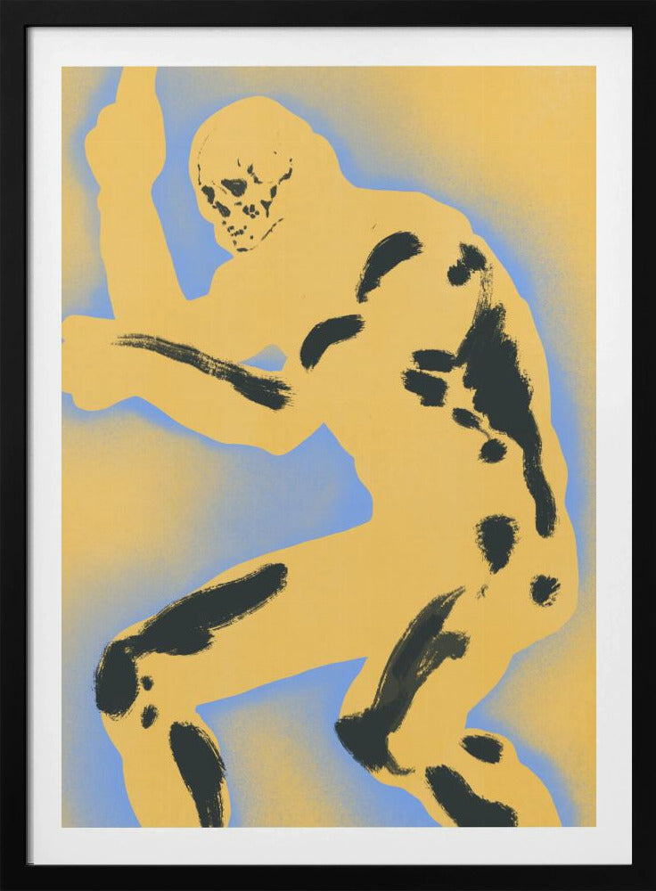 Skelettfigur in dynamischer Pose | Poster