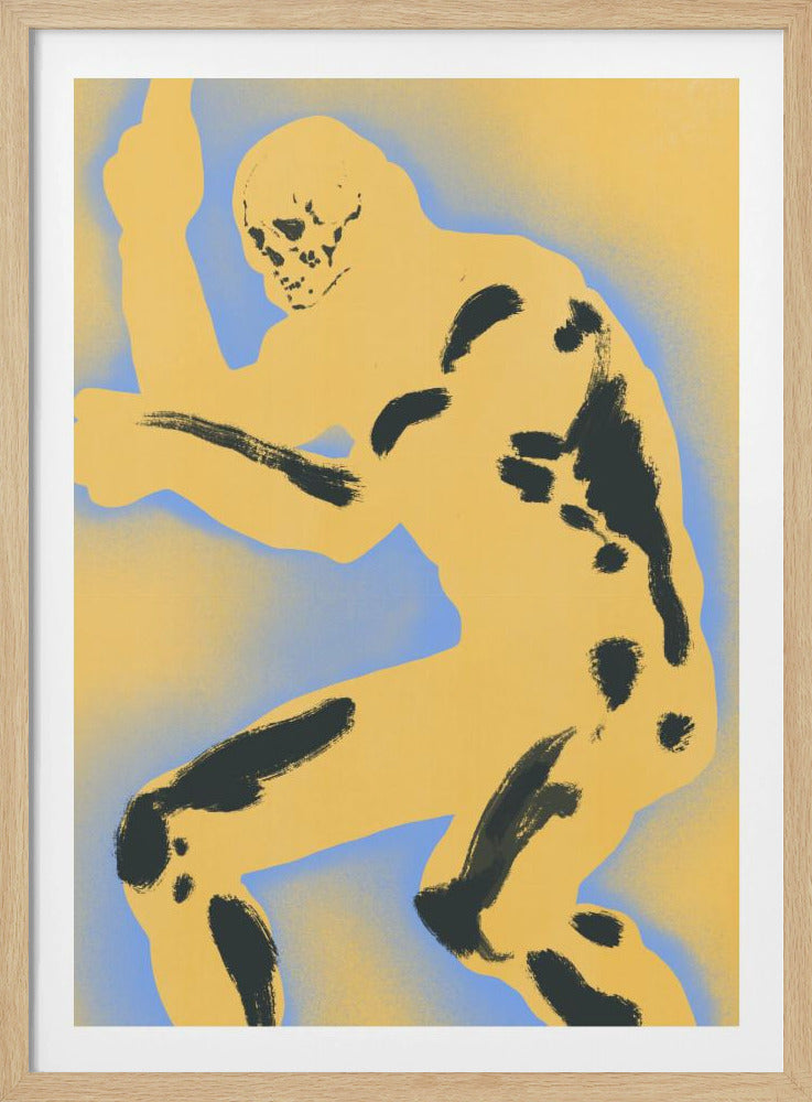 Skelettfigur in dynamischer Pose | Poster
