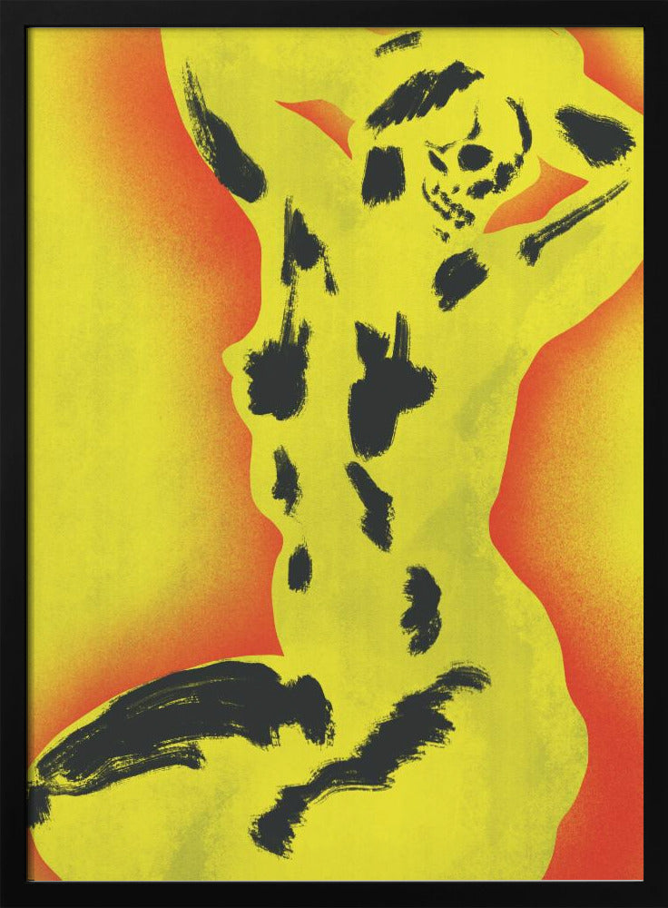 Gelber Totenkopf Akt | Poster