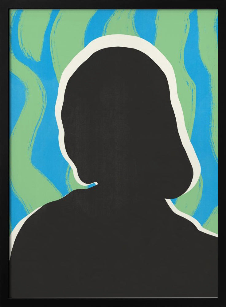 Anonymes Porträt in kühlen Farben | Poster