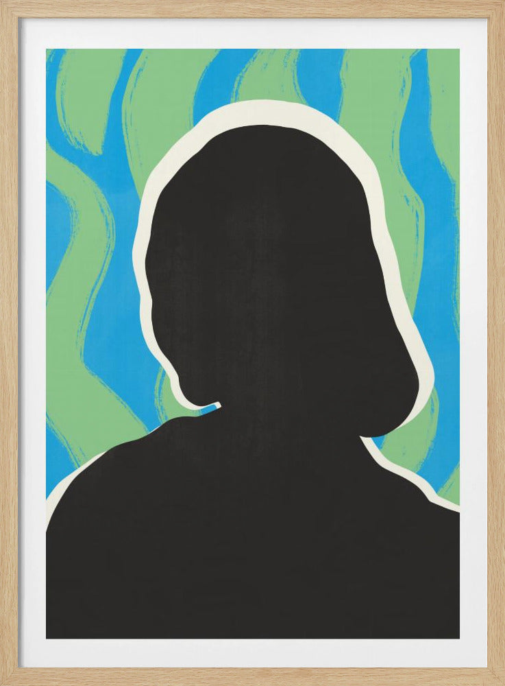 Anonymes Porträt in kühlen Farben | Poster