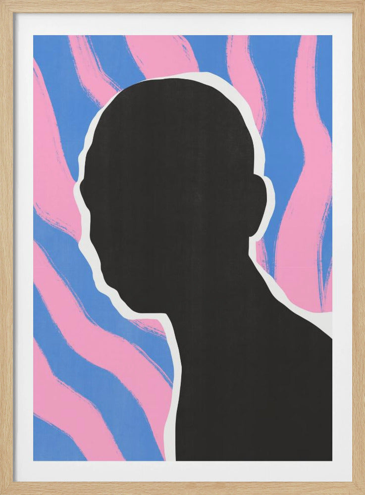 Anonymes Porträt in Streifen | Poster
