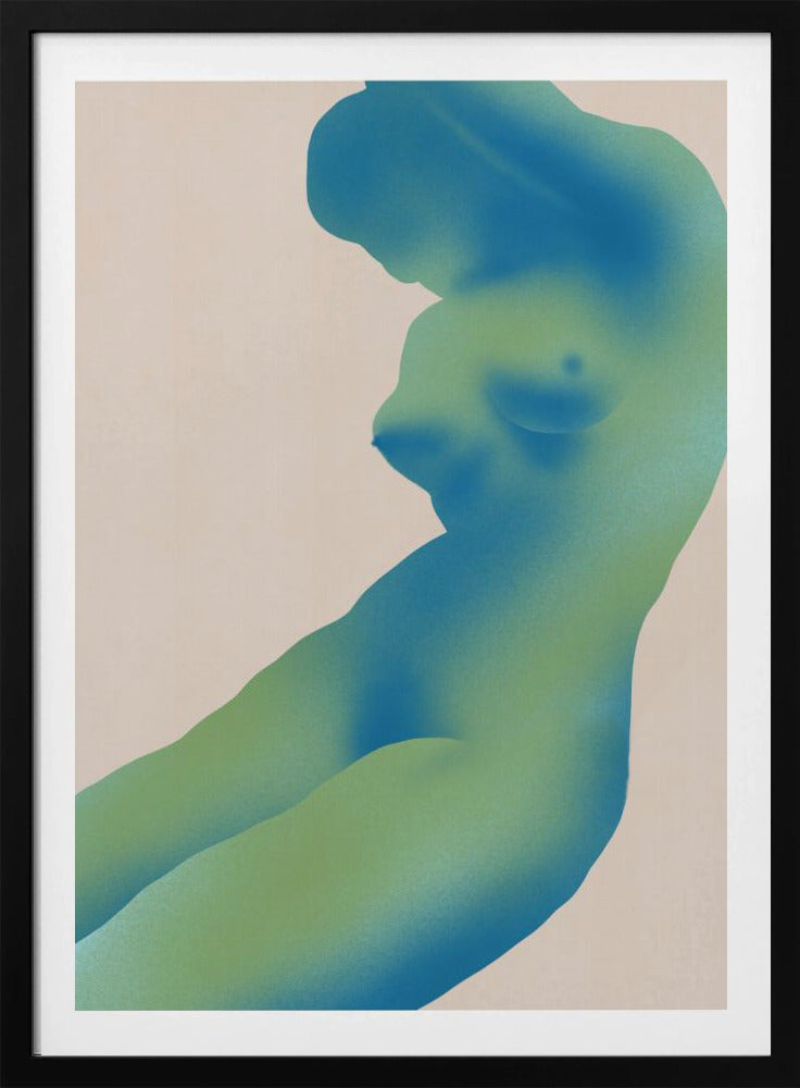 Abstrakte menschliche Figur mit Farbverläufen | Poster