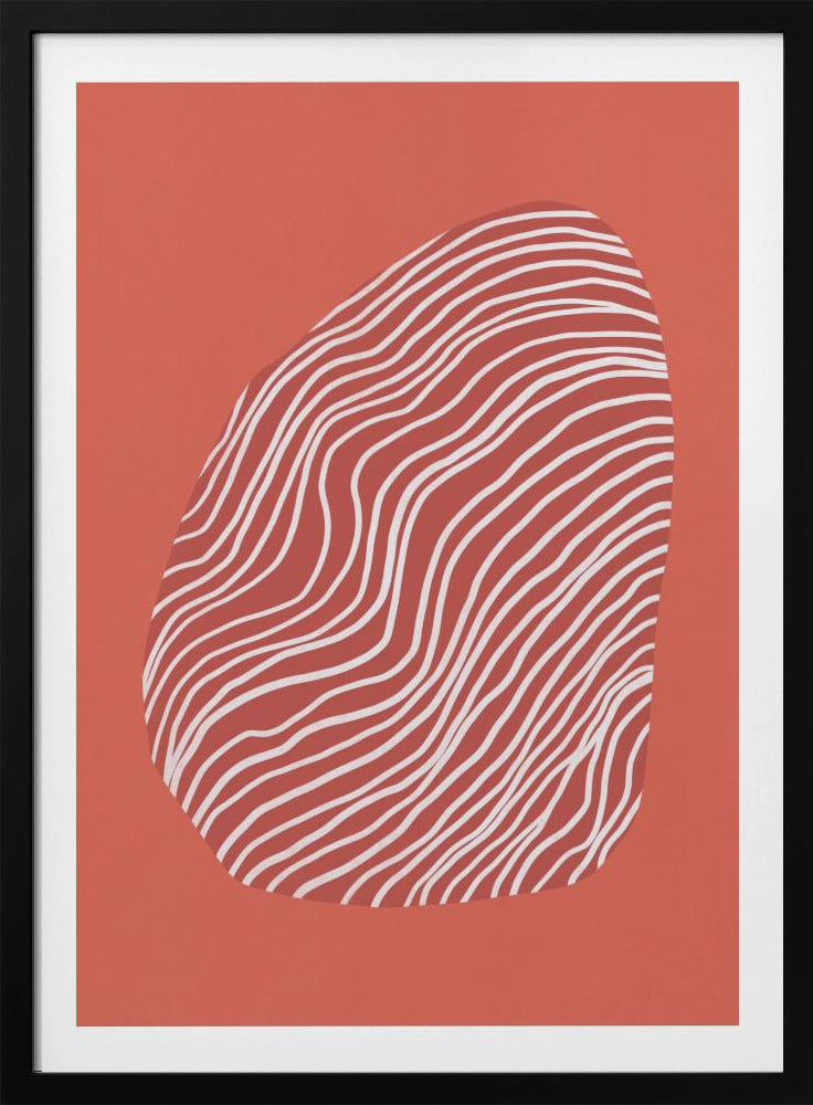 Strichzeichnungen in Weltraumrot | Poster