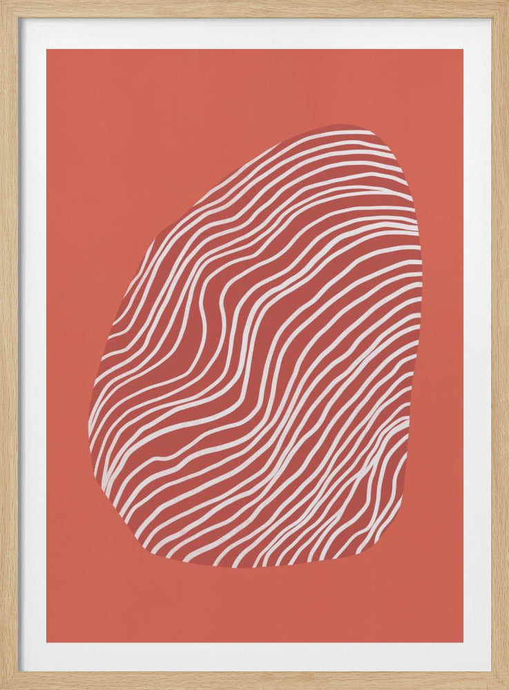 Strichzeichnungen in Weltraumrot | Poster